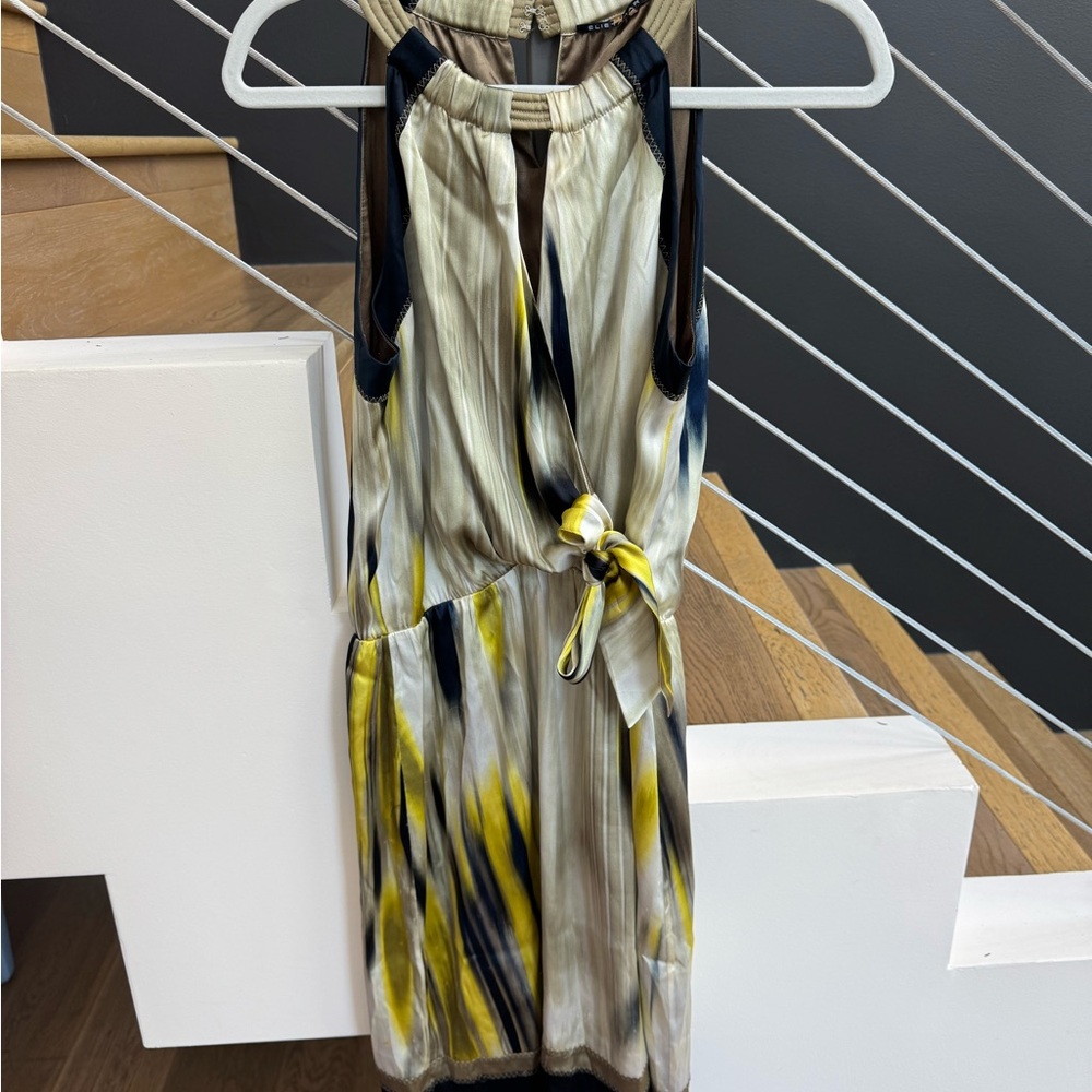 Elie Tahari Gold and Black Dress